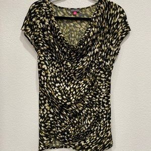 ❤️Vince Camuto print cowl neck top, sz. S